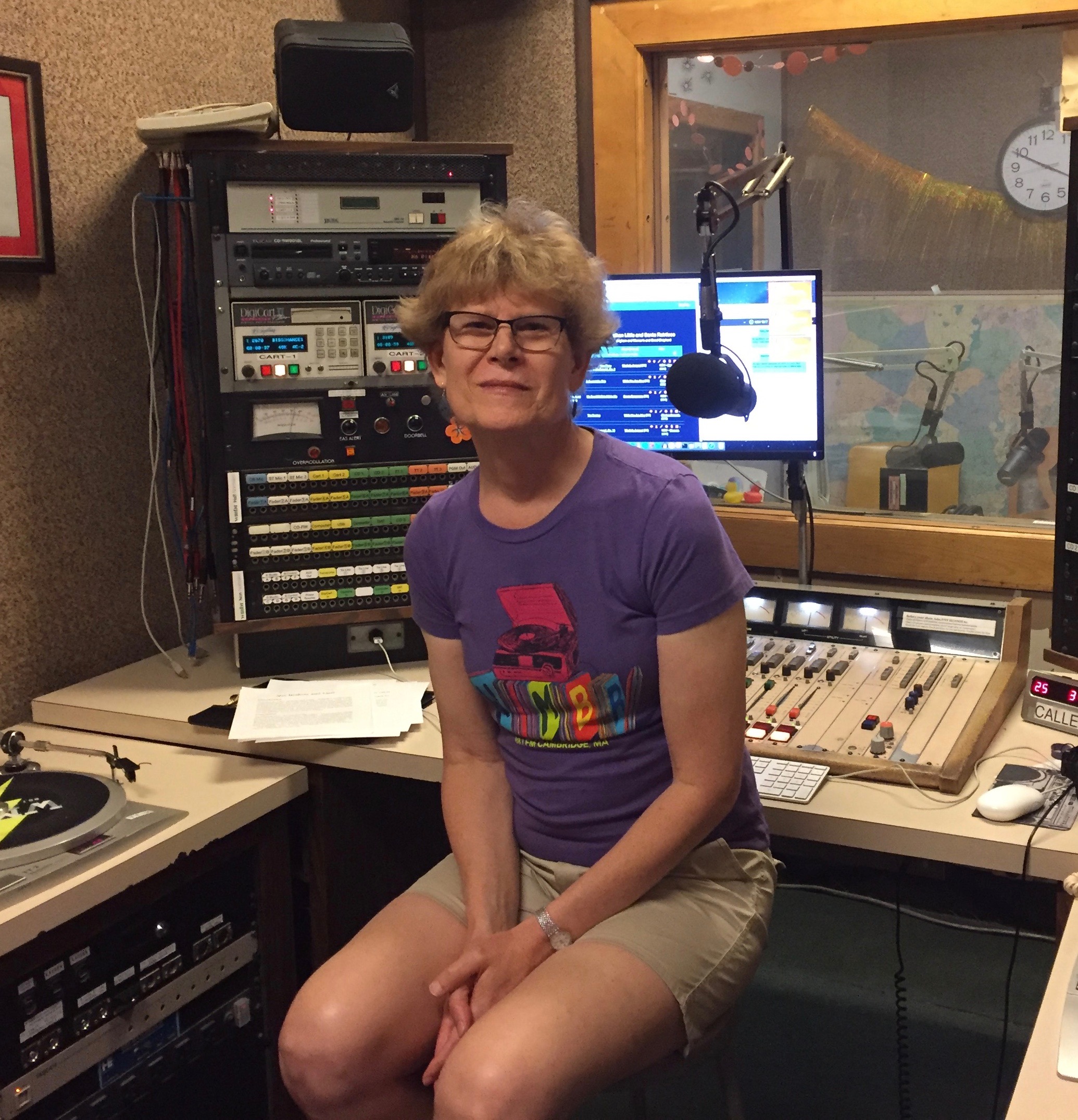 Alley Stoughton in the WMBR Studios